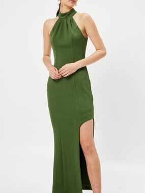 Elliatt Revolve Miniata Dress Maxi Crepe Green Small